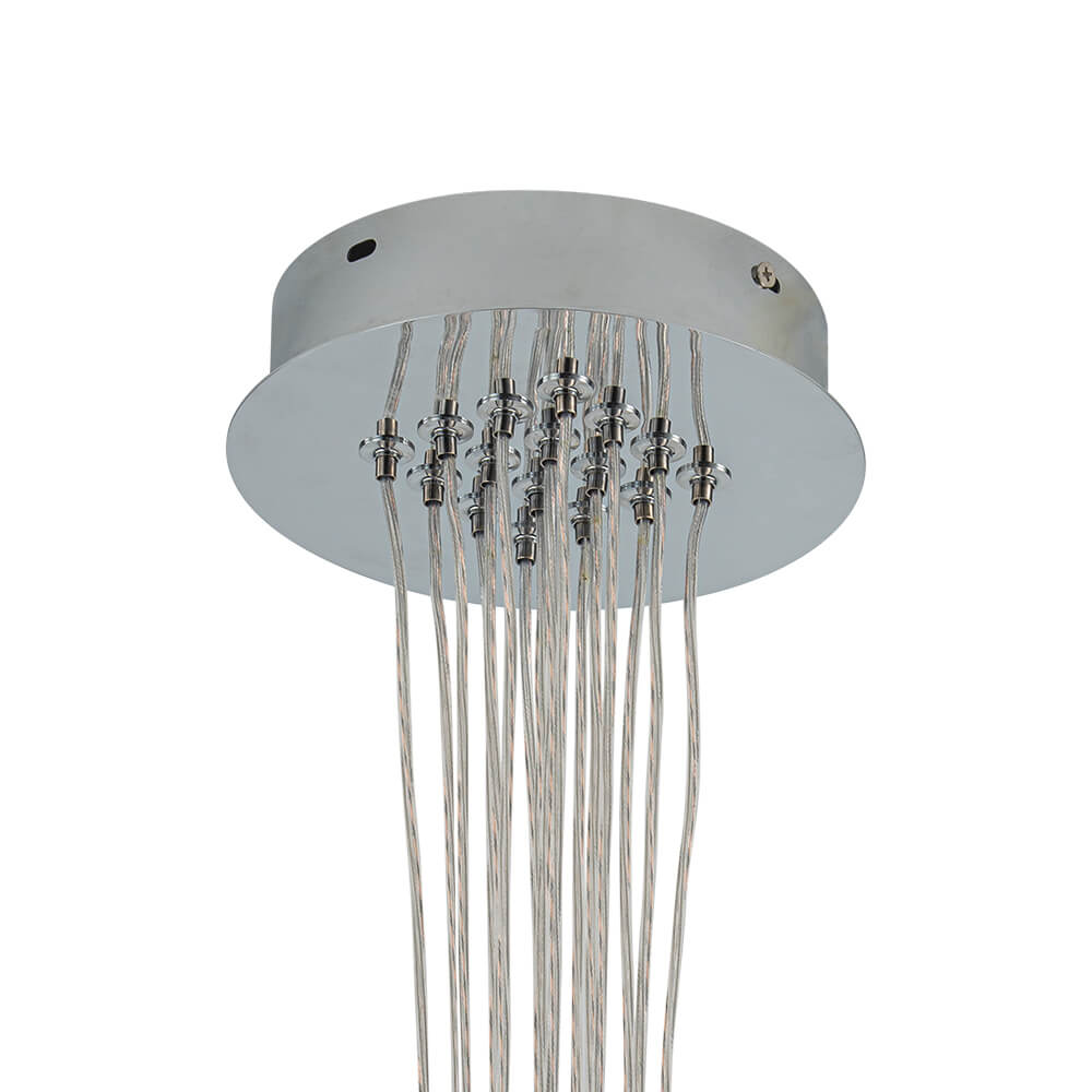 16/19 - Light Multi - Color Cluster Ribbed Glass Bubble Chandelier - LightfixturesUAE