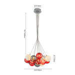 16/19 - Light Multi - Color Cluster Ribbed Glass Bubble Chandelier - LightfixturesUAE