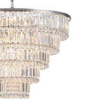 17 - Light Dimmable Modern Tassel Crystal Tiered Chandelier - LightfixturesUAE