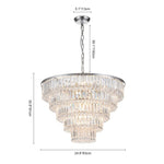 17 - Light Dimmable Modern Tassel Crystal Tiered Chandelier - LightfixturesUAE