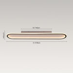 Step into sophistication with our stylish minimalist long LED corridor ceiling light. Its unique oval design evokes a sense of balance and fluidity, creating a visual masterpiece that catches the eye. The combination of an aluminum body and metal construction ensures both durability and longevity, making this light a reliable choice for daily use. When off, the striking contrast of white and black adds a decorative touch to your space.