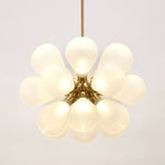 18 - Light Modern Opal Glass Bubble Cluster White Chandelier - LightfixturesUAE