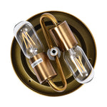 2 - Light Mid - century Hammer Glass Flush Mount Ceiling Light - LightfixturesUAE