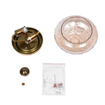 2 - Light Mid - century Hammer Glass Flush Mount Ceiling Light - LightfixturesUAE