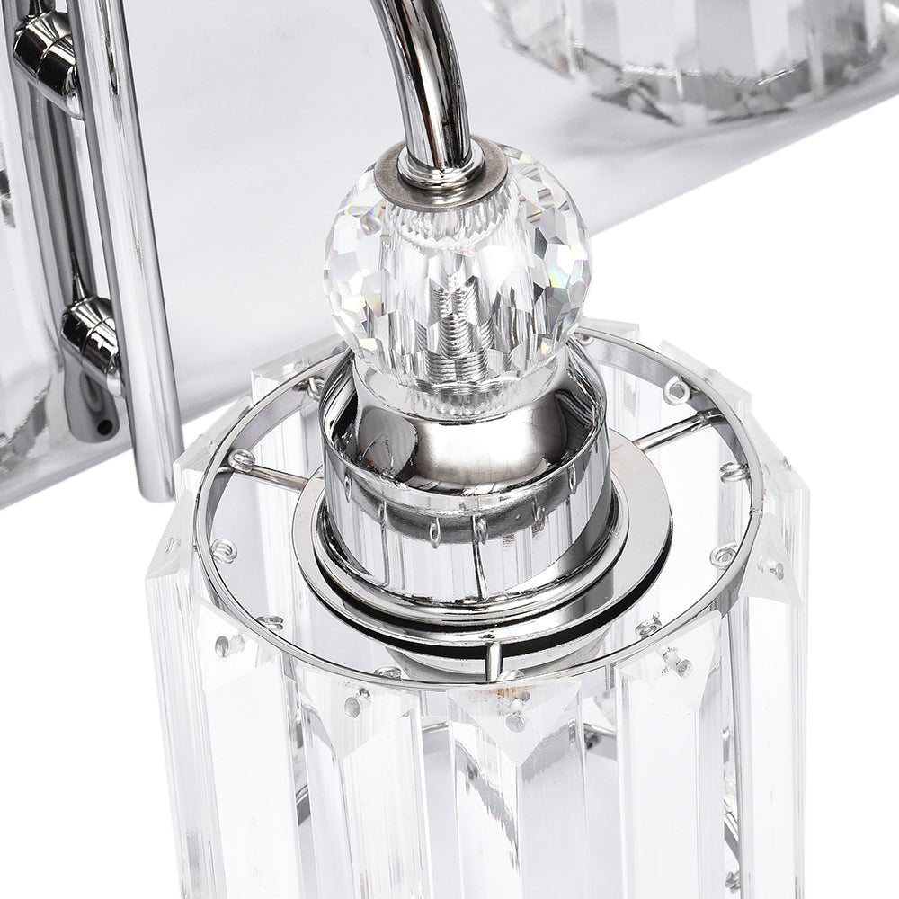 2 - Light Modern Crystal Bathroom Vanity Light - LightfixturesUAE
