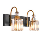 2 - Light Modern Crystal Bathroom Vanity Light - LightfixturesUAE