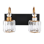 2 - Light Modern Crystal Bathroom Vanity Light - LightfixturesUAE