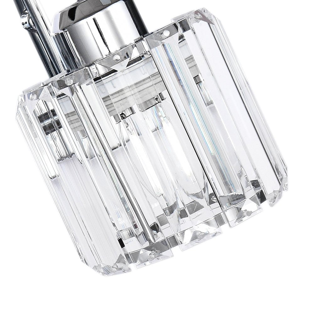 2 - Light Modern Crystal Bathroom Vanity Light - LightfixturesUAE