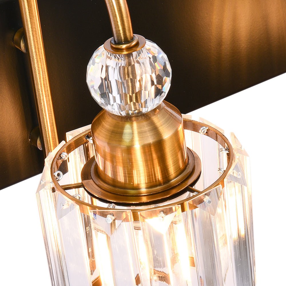 2 - Light Modern Crystal Bathroom Vanity Light - LightfixturesUAE