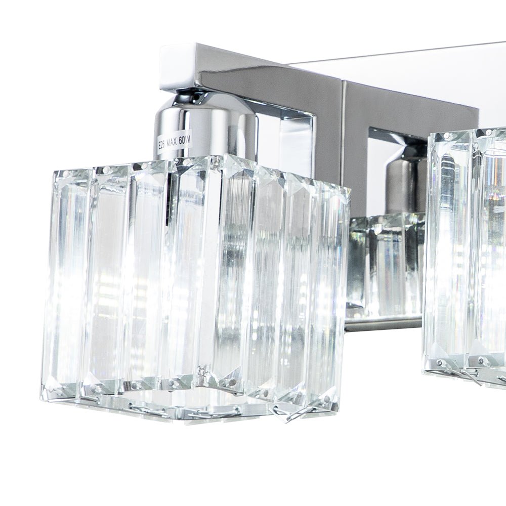 2 - Light Modern Dimmable Crystal Wall Sconce - LightfixturesUAE