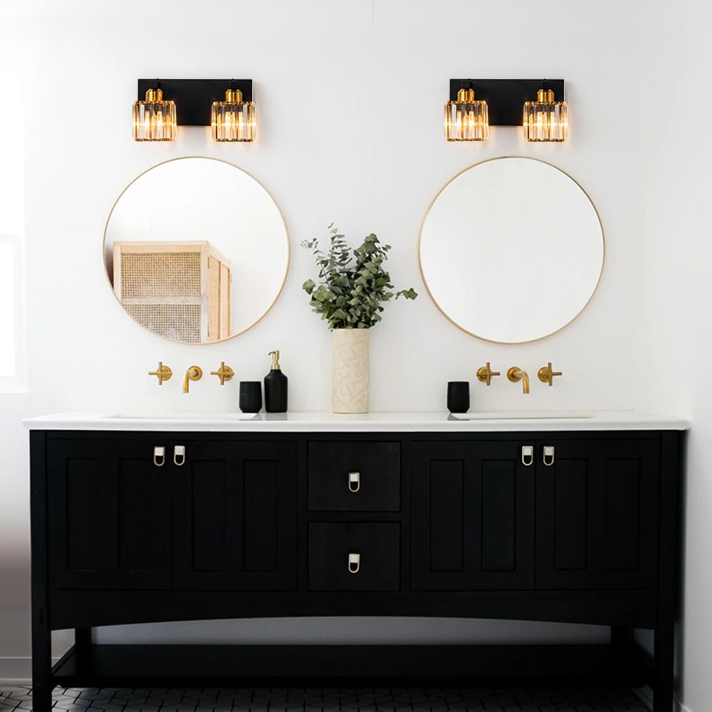 2 - Light Modern Dimmable Crystal Wall Sconce - LightfixturesUAE