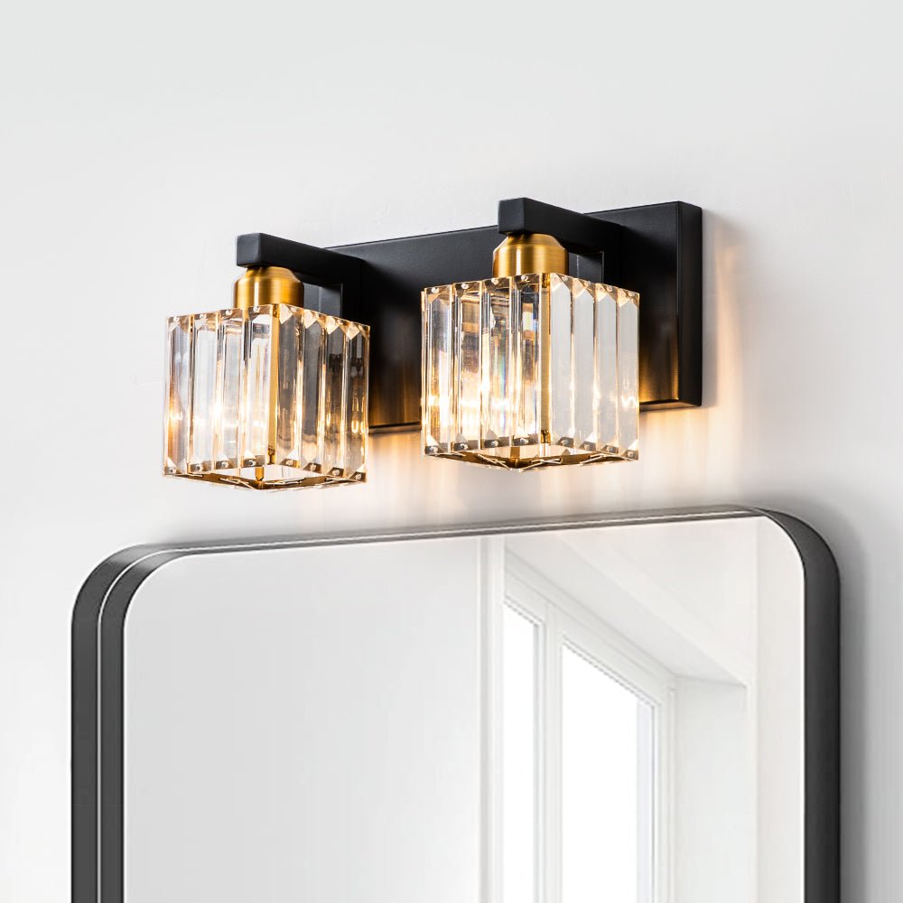 2 - Light Modern Dimmable Crystal Wall Sconce - LightfixturesUAE