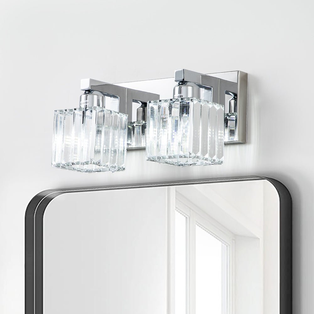 2 - Light Modern Dimmable Crystal Wall Sconce - LightfixturesUAE