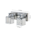 2 - Light Modern Dimmable Crystal Wall Sconce - LightfixturesUAE