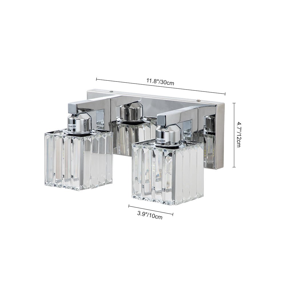 2 - Light Modern Dimmable Crystal Wall Sconce - LightfixturesUAE