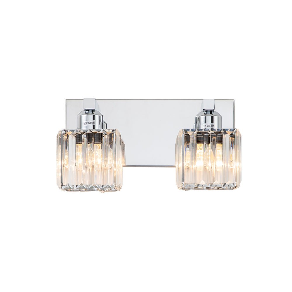 2 - Light Modern Dimmable Crystal Wall Sconce - LightfixturesUAE
