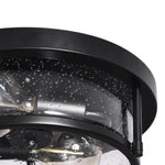 2 - Light Modern Farmhouse Seeded Glass Flush Mount - LightfixturesUAE