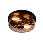 2 - Light Modern Seeded Glass Flush Mount - LightfixturesUAE