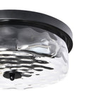 2 - Light Modern Seeded Glass Flush Mount - LightfixturesUAE