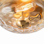 2 - Light Modern Stone Ripple Glass Flush Mount Ceiling Light - LightfixturesUAE