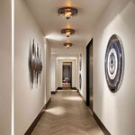 2 - Light Modern Stone Ripple Glass Flush Mount Ceiling Light - LightfixturesUAE