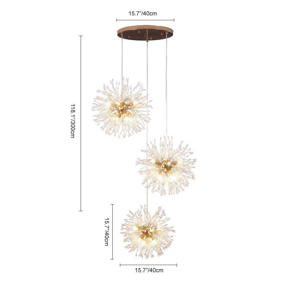 24/40 - Light Dandelion Sputnik Firework Chandelier - LightfixturesUAE