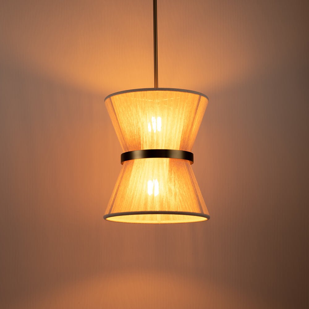 2/8 - Light Modern Natural Rope Drum Pendant - LightfixturesUAE