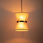 2/8 - Light Modern Natural Rope Drum Pendant - LightfixturesUAE