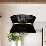 2/8 - Light Modern Natural Rope Drum Pendant - LightfixturesUAE