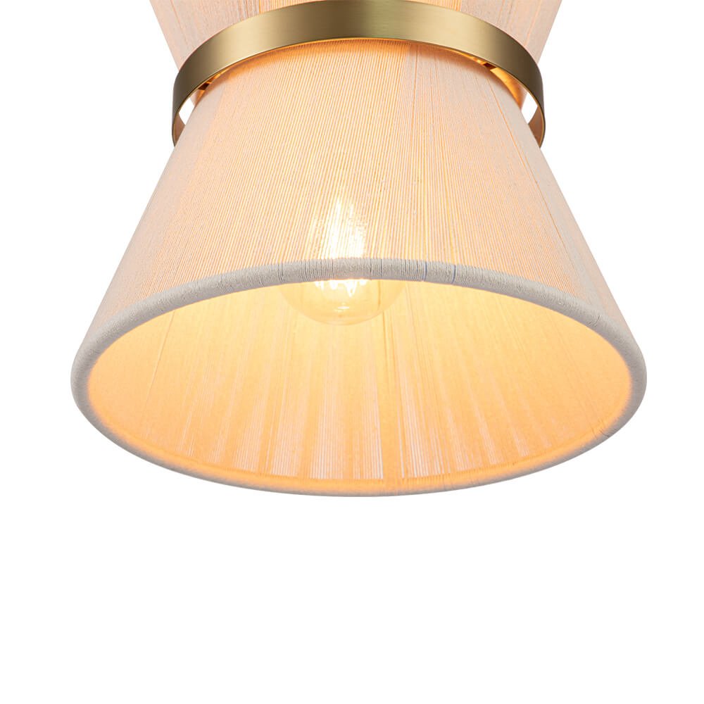 2/8 - Light Modern Natural Rope Drum Pendant - LightfixturesUAE