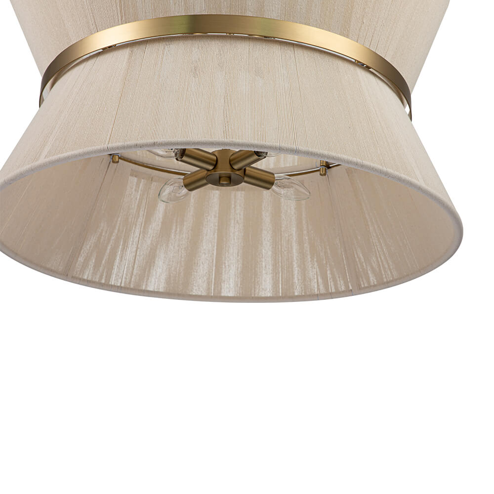 2/8 - Light Modern Natural Rope Drum Pendant - LightfixturesUAE