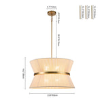 2/8 - Light Modern Natural Rope Drum Pendant - LightfixturesUAE