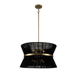 2/8 - Light Modern Natural Rope Drum Pendant - LightfixturesUAE