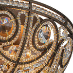 3 - Light Crystal Glass Flush Mount Chandelier - LightfixturesUAE