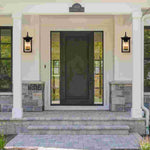 3 - Light Lantern Clear Glass Outdoor Wall Sconce - LightfixturesUAE