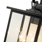 3 - Light Lantern Clear Glass Outdoor Wall Sconce - LightfixturesUAE