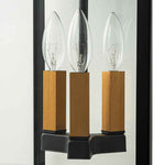 3 - Light Lantern Clear Glass Outdoor Wall Sconce - LightfixturesUAE