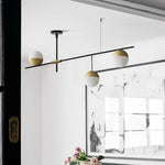 3 - Light Linear Glass Globe Ceiling Pendant Light - LightfixturesUAE