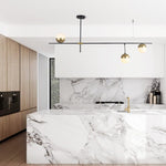 3 - Light Linear Glass Globe Ceiling Pendant Light - LightfixturesUAE