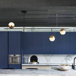 3 - Light Linear Glass Globe Ceiling Pendant Light - LightfixturesUAE