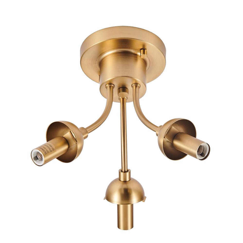 3 - Light Mid - Century Glass Sputnik Semi Flush Mount - LightfixturesUAE