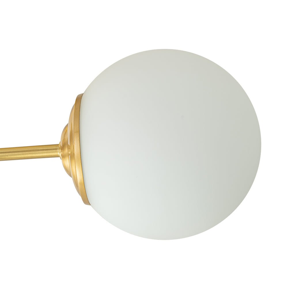 3 - Light Mid - Century Modern Frosted Glass Semi Flush Mount - LightfixturesUAE