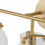 3 - Light Modern Brass Seeded Glass Wall Sconces - LightfixturesUAE