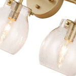 3 - Light Modern Brass Seeded Glass Wall Sconces - LightfixturesUAE