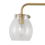 3 - Light Modern Brass Seeded Glass Wall Sconces - LightfixturesUAE
