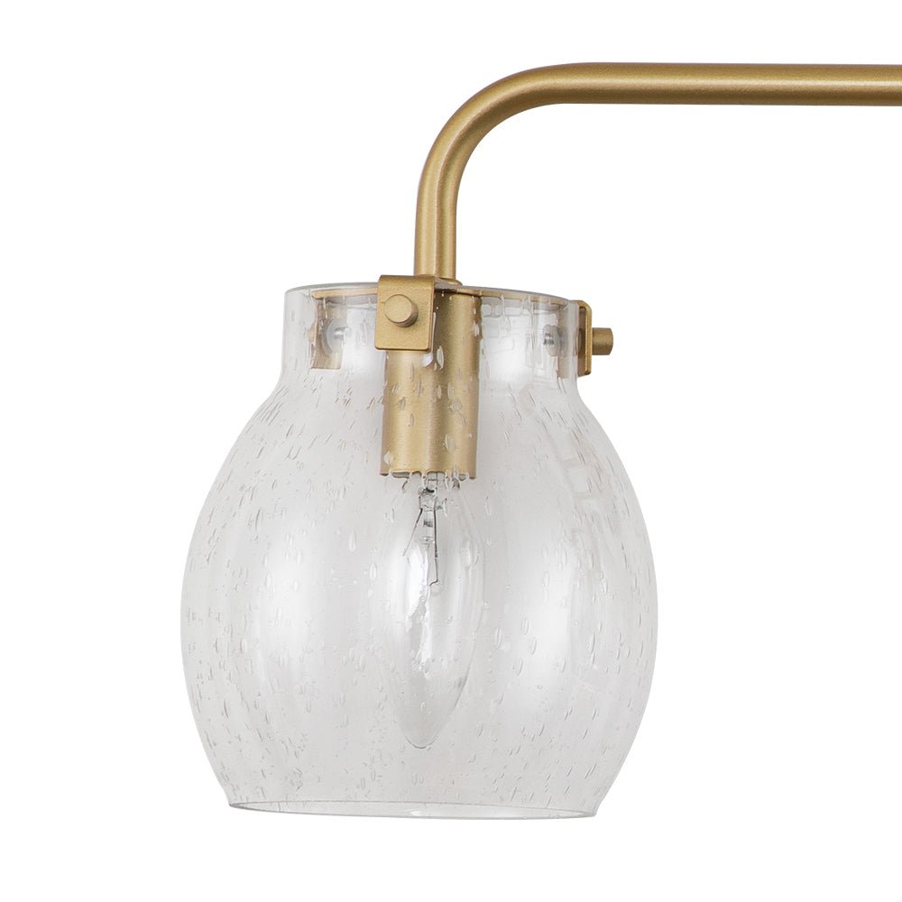 3 - Light Modern Brass Seeded Glass Wall Sconces - LightfixturesUAE