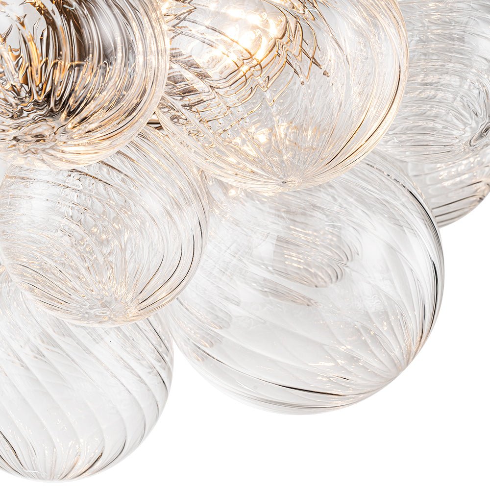 3 - Light Modern Cluster Glass Bubble Sputnik Chandelier - LightfixturesUAE