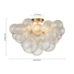 3 - Light Modern Cluster Glass Bubble Sputnik Chandelier - LightfixturesUAE