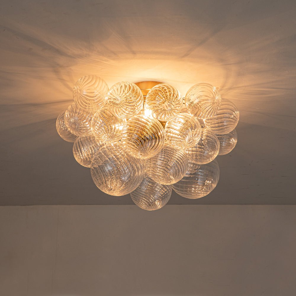 3 - Light Modern Cluster Glass Bubble Sputnik Chandelier - LightfixturesUAE
