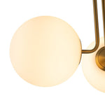 3 - Light Modern Mid - Century Gold Sputnik Semi Flush Mount - LightfixturesUAE